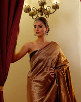 Handwoven Golden Srtipes Saree